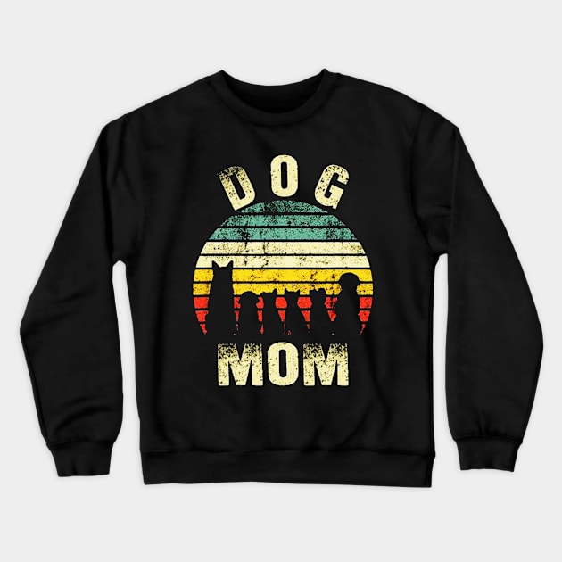 Vintage Dog Mom Crewneck Sweatshirt by eraillustrationart